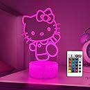 AIHYING Cat Night Light Cute Night Light - Anime Charater 16 Color Change Decor Kitty Lamp with Remote, Dim, Timer,Kids Gifts