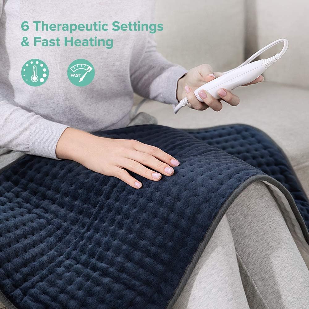 XXX-Large Sable Heating Pad for Back Pain and Cramps Relief, Fast-Heating Machine-Washable Pad - 6 Temperature Settings, Moist Heat Therapy Option, Auto Shut-Off - 17" X 33"(Upgraded Version): Health & Personal Care