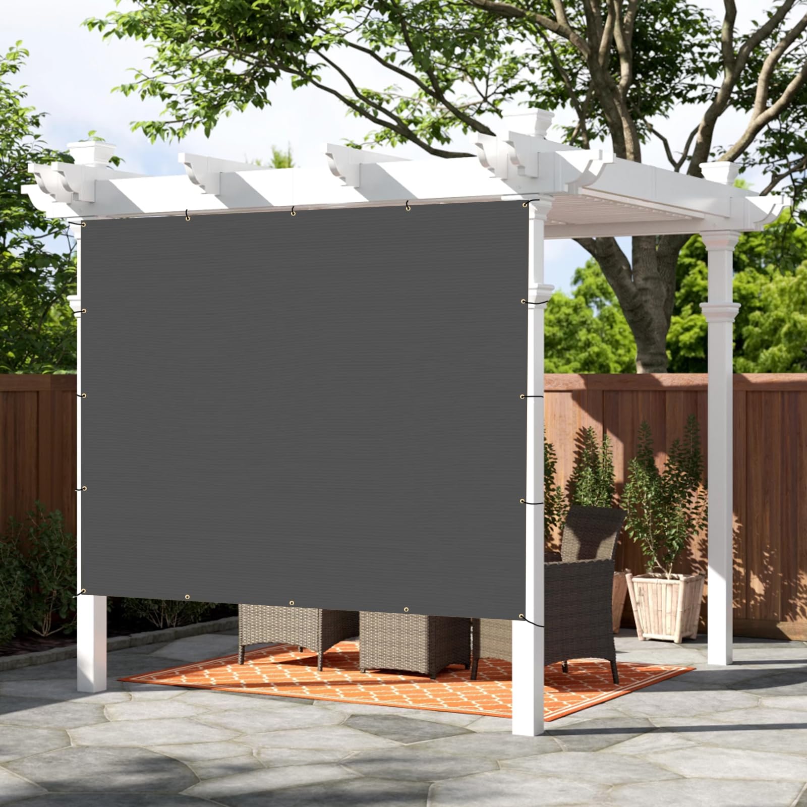 Photo 1 of SUNNY GUARD Shade Cloth 10x20 FT Sun Shade Screen Fabric Shade Cover Tarp with Grommets for Pergola Backyard Garden, Dark Grey