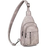 MASINTOR Sling Bag for Women - Crossbody Bags Fanny Pack with Vegan Leather - Adjustable Sling Backack for Travel