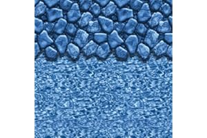 Smartline Boulder Swirl 18-Foot Round Liner | UniBead Style | 52-Inch Wall Height | 20 Gauge Virgin Vinyl Material | Strong and Durable Liners | Designed for Steel Sided Above-Ground Swimming Pools