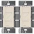 Lutron Caseta Wireless Smart Lighting Dimmer Switch for Wall & Ceiling Lights, PD-6WCL-LA, Light Almond, Compatible with Alex