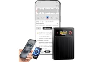 AI Voice Recorder,Note Voice Recorder with Free Transcription,AI Summary & Mind Map-64GB Memory,17 Scenario-Based Summary tem