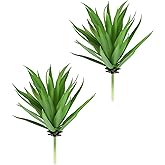 CHSZCHOMER Realistic Artificial Yucca & Agave Plants - Lifelike Faux Succulents for Home & Office Decor, No Maintenance Required (2 pcs Green Agave) Fake Plants, No Lighting Function