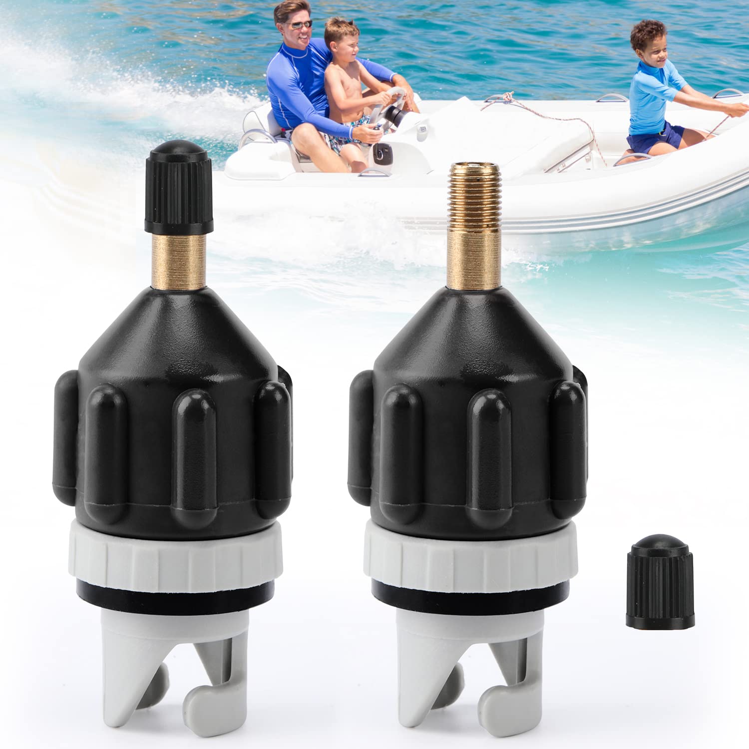 2pcs Inflatable Sup Pump Adaptor,Air Valve Connector for Stand Up Paddle Board,Kayak,Boat