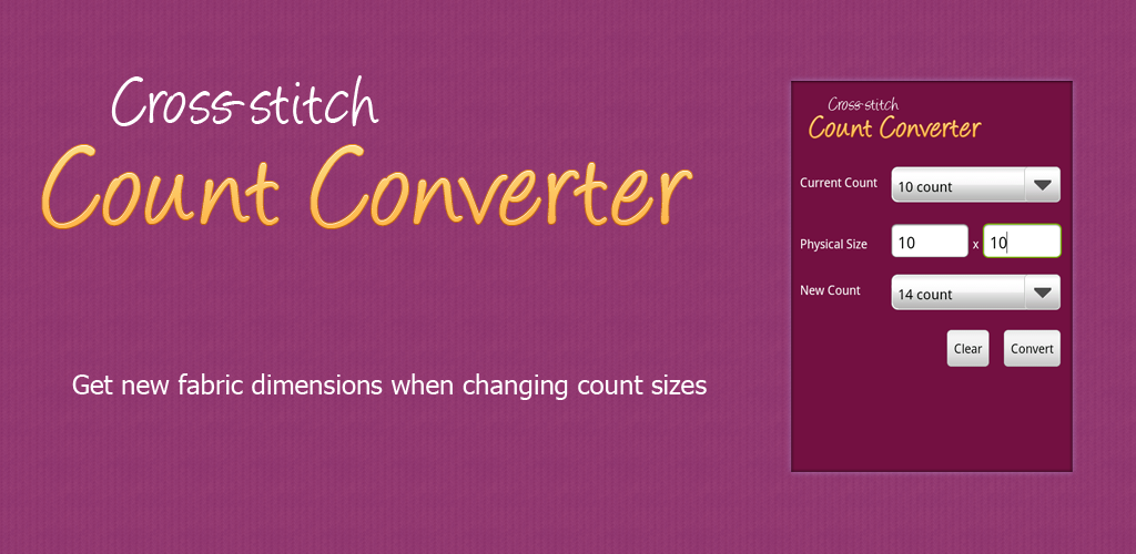Crossstitch Count ConverterAmazon.co.ukAppstore for Android