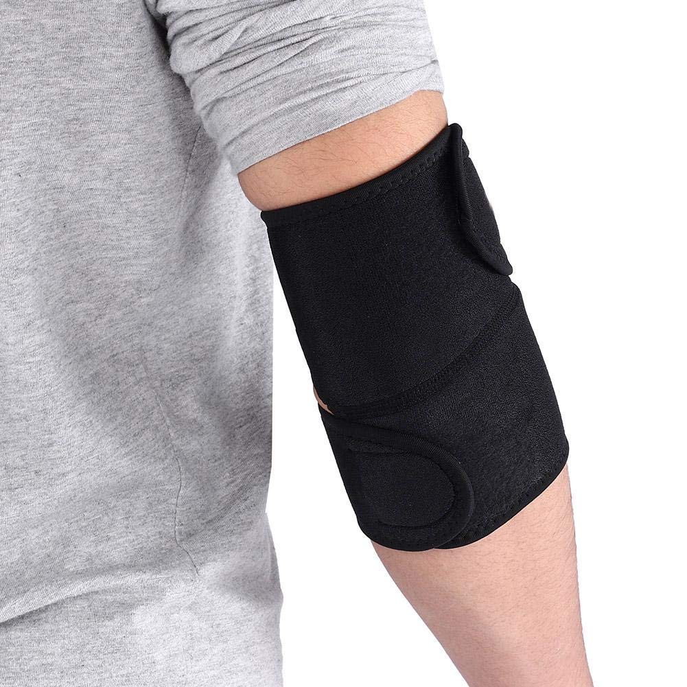 1 Pair of Sports Elbow Support, SBR Z Shaped Compression Arm Sleeve with Adjustable Basketball Elbow Protector