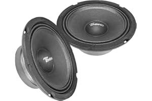 Timpano TPT-M6-4 6.5 Inch Car Speakers, 4 Ohm, 200 Watts Max Power, OEM Replacement Car Speaker, Easy to Install Without Ampl