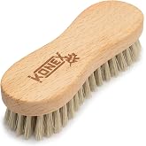 Konex Peanut Scrub Brush, Wooden Hand Cleaning Brush, Stiff Nylon, 1 Pack | Solid wood body fits your palm, no handle needed. Heavy-duty bristles for floors, tile, grout, tires, decks and outdoor use.