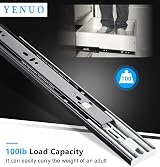 YENUO Push to Open Drawer Runners Full Extension 300mm 45kg Pair view 8