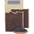 AUTHENTIC BATH & SOAP - Black Seed Oil Bar Soap (Handmade, 2 Pack) - Natural, Cold Processed, Deep Cleansing, Exfoliating Black Seed Grits, Moisturizing Vegan Soap Bar for Face, Body. 4.2 Oz Each