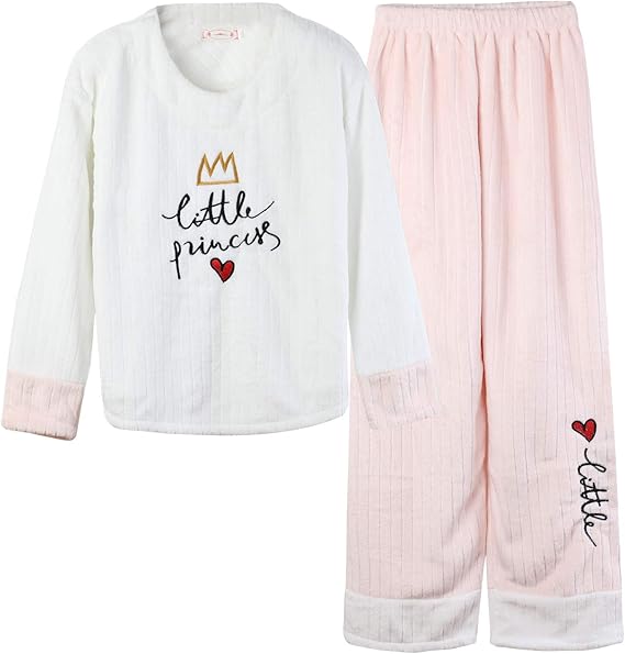 Amazon レディース ルームウェア モコモコ パジャマ 寝巻き 部屋着 便利服 長袖 厚手 上下セット ふわふわ 春 秋 冬 暖か 可愛い Xl パジャマ ルームウェアセット 通販