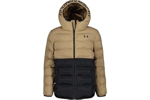 Under Armour boys Pronto Colorblock Puffer Jacket, Mid-weight, Zip Up Closure, Repels Water