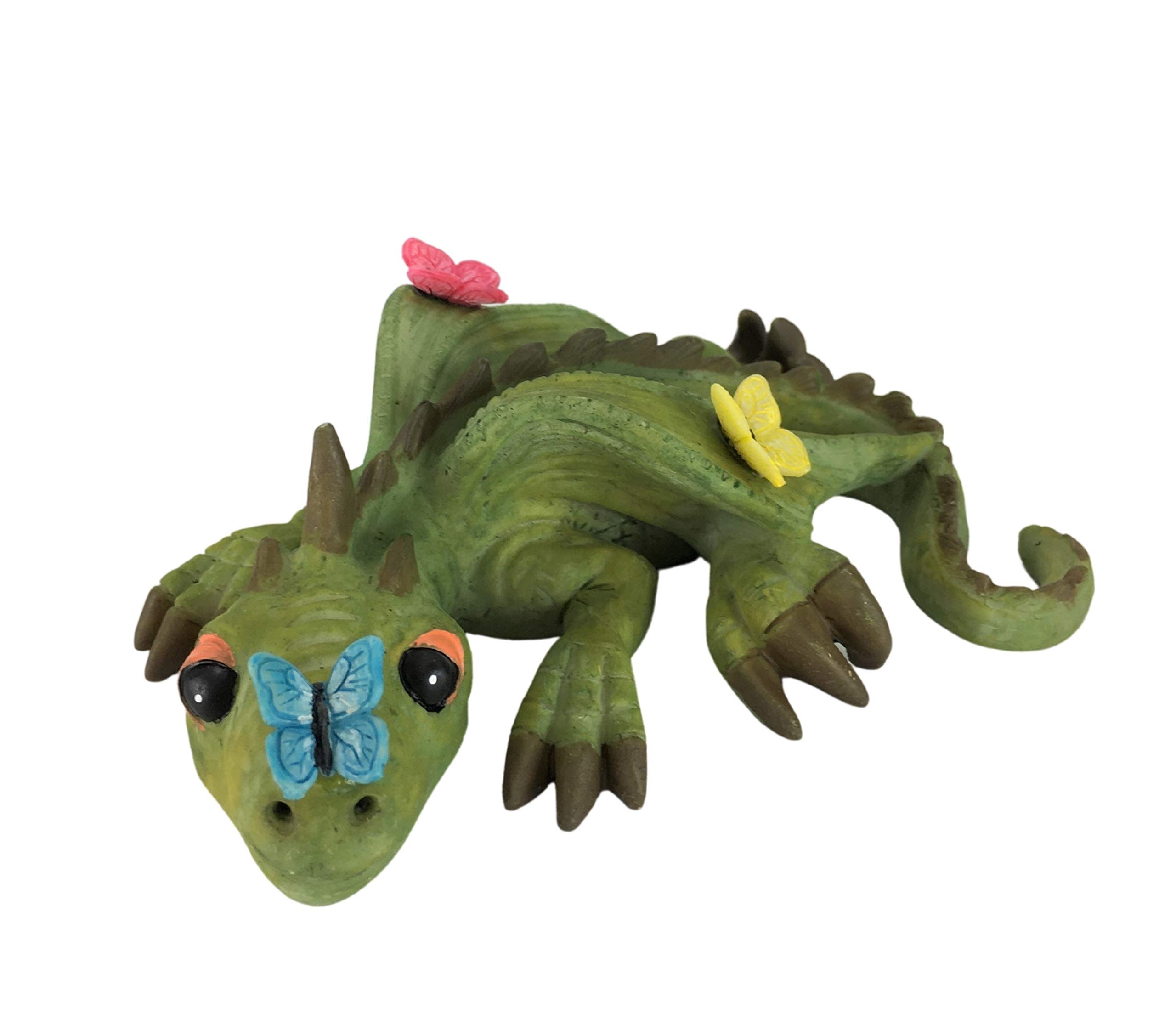 GlitZGlam Cody the Green Miniature Dragon of Azar for your Fairy Garden/Miniature Garden