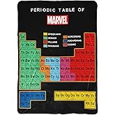 Jay Franco Marvel Periodic Table Blanket - Measures 62 x 90 inches - Fade Resistant Super Soft Fleece Bedding