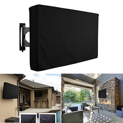 Outdoor Tv Coverweatherproof And Dust Proof Tv Screen Protector For Lcd Led Television Sets With Rc Pocket Fits Wall Standard Mounts