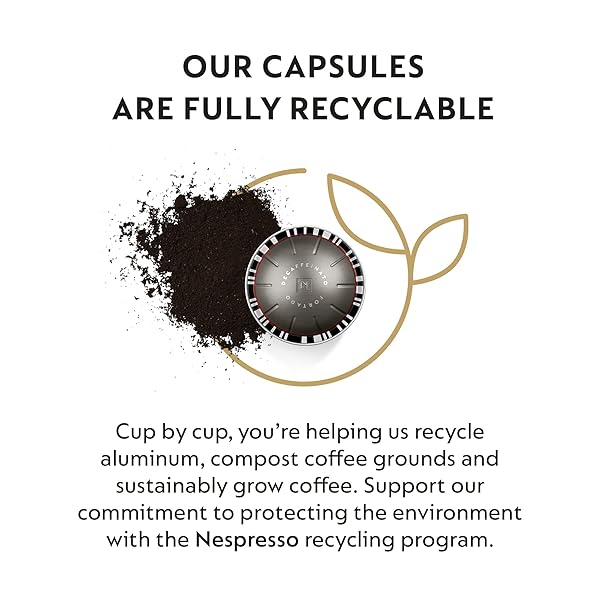 NESPRESSO CAPSULES VERTUO, ALTISSIO DECAFFEINATO, DARK ROAST ESPRESSO, 50-COUNT ESPRESSO PODS, BREWS 1.35 OZ.
