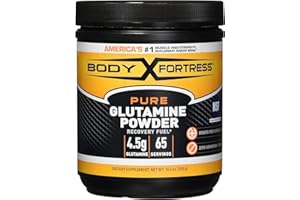 Body Fortress 100% Pure Glutamine Powder, 300g Jar (1ct), Nutrient Replenishment Powder for Post-Workout Recovery Glutamine Supplement