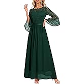 Wedtrend Women's Formal Dresses 2025 Wedding Guest Dress Bell Sleeve Bridesmaid Dresses Maxi Evening Dress