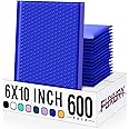 Fuxury Bubble Mailer 6x10 600 Pack Royal Blue #0, Poly Padded Envelope mailers for CDs,DVDs,Cosmetics,Jewelry, Bulk Self Seal Package Envelope Bags, Waterproof Mailing Evenploves for Small Business