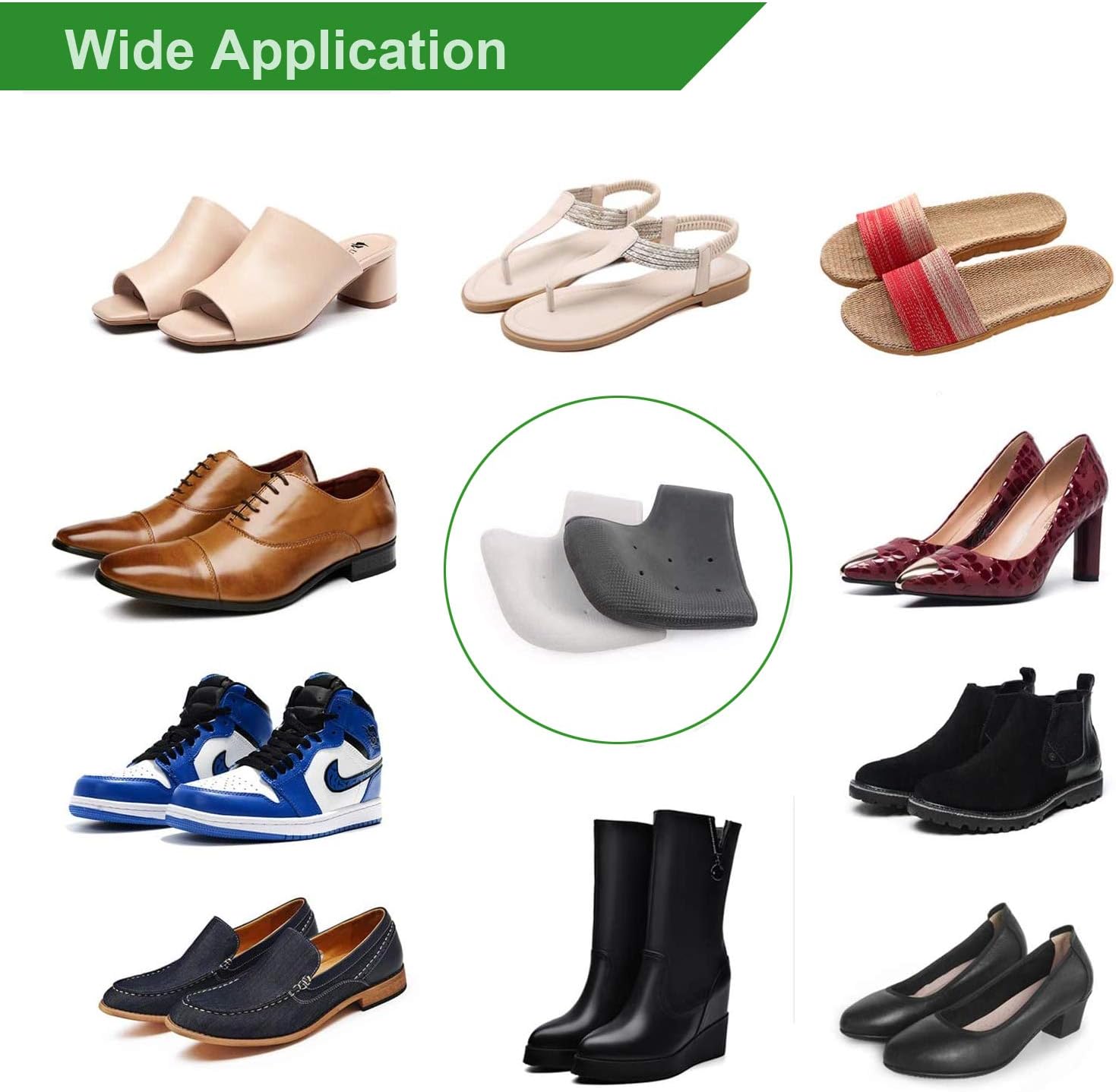 Breathable Heel Cups, Plantar Fasciitis Inserts, Heel Pads Cushion Great for Heel Pain, Heal Dry Cracked Heels, Achilles Tendinitis, for Men & Women: Health & Personal Care