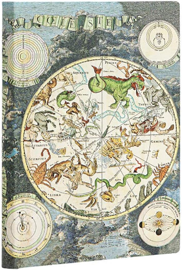 Paperblanks Softcover Flexis Celestial Planisphere, Blau, Mini (140 x 95)
