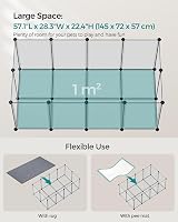 SONGMICS Pet Playpen with Floor 145 x 72 x 57 cm White LPC007W01 view 4
