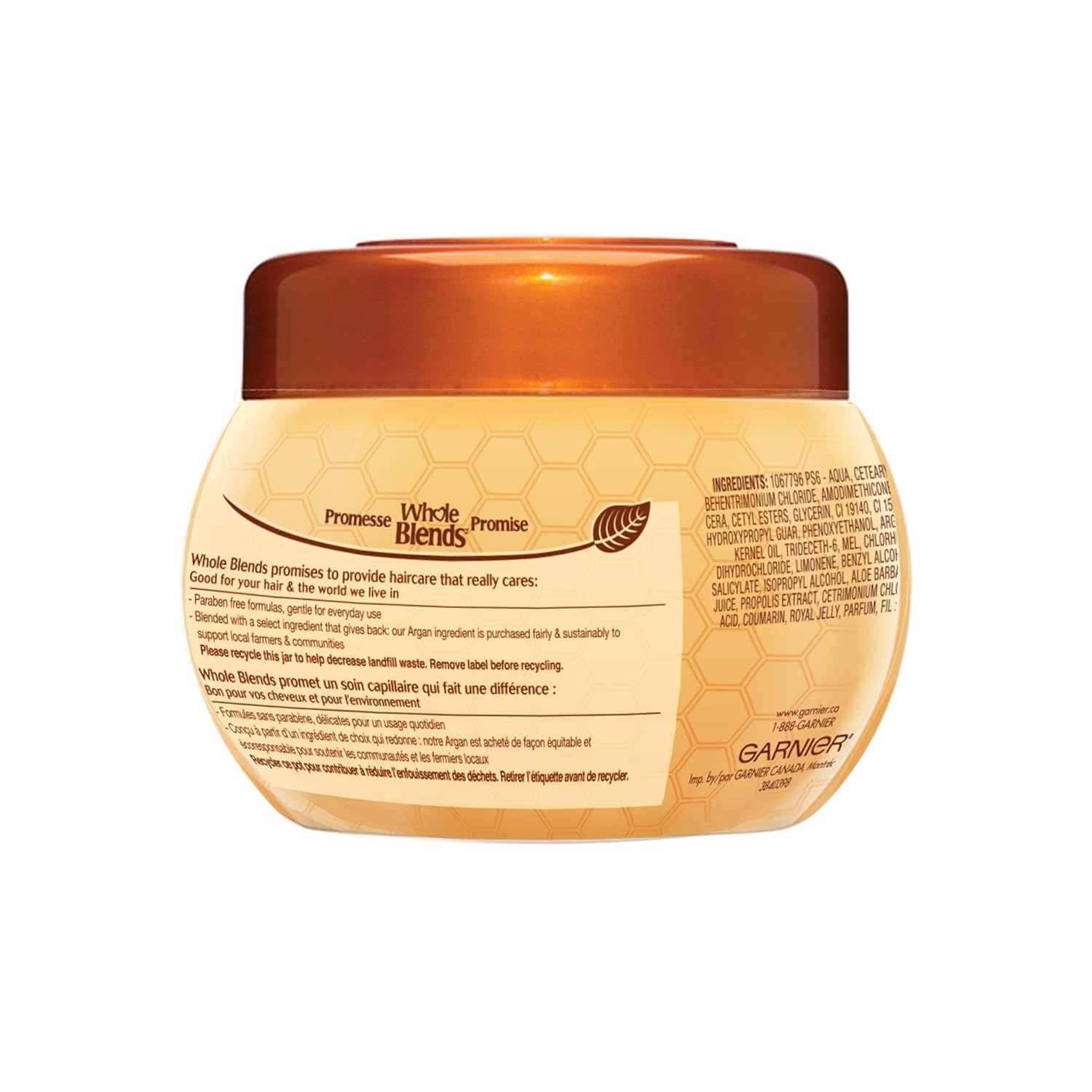 Amazon Com Garnier Whole Blends Repairing Mask Honey Treasures 10 1 Fluid Ounce Beauty