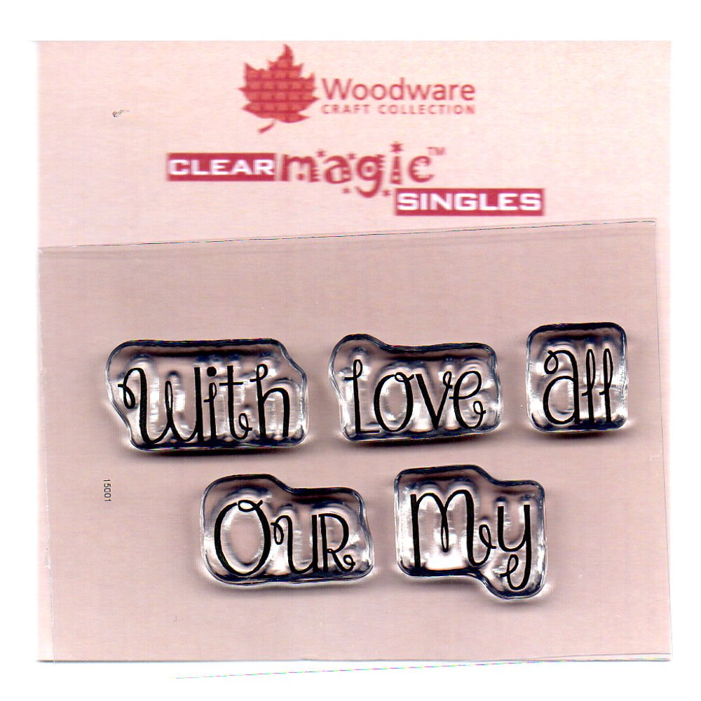 Woodware JWS084 Clear Magic Minis Just Words-with All Our My Love, Plastic