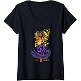 Womens Mortal Kombat 2 Mortal Enemies Scorpion &amp; Noob Saibot V-Neck T-Shirt