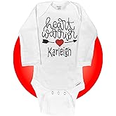 Heart Surgery Gift for Baby - Personalized Heart Warrior Bodysuit- 100% Cotton - Unisex Sizing - Short or Long Sleeved - Gift Wrapped - CHD Awareness Products - Baby Heart Surgery Gift - Heart Anniversary Outfit