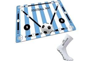 METASPORT Soccer Training Mat, Agility Football Footwork Training Equipment Mat for All Ages to Improve Speed, Strength and Coordination, Video and Dynamic Manuals Included, Anti-Slip/Silent Soccer Mat