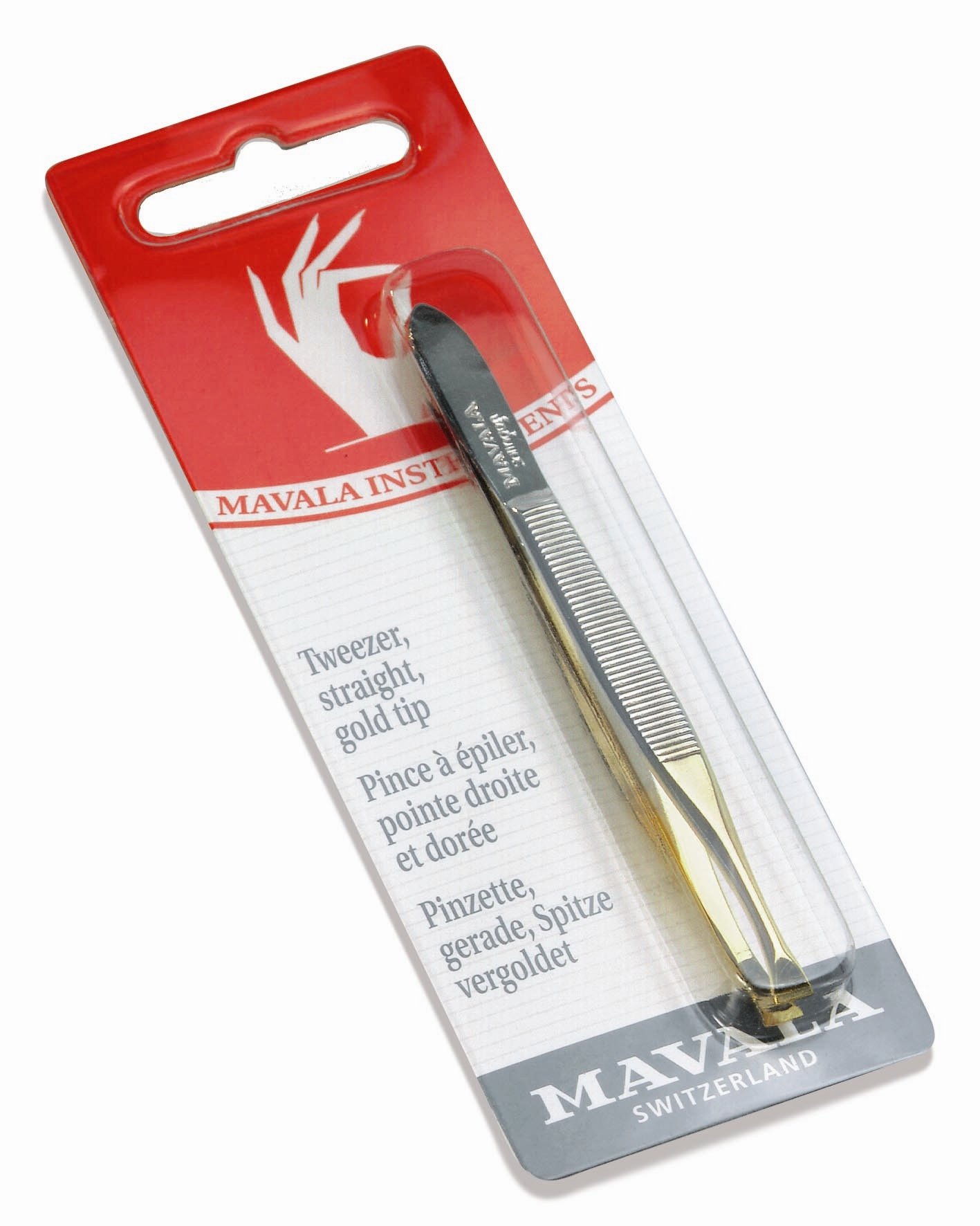 Mavala Tweezer Straight, Gold Tip