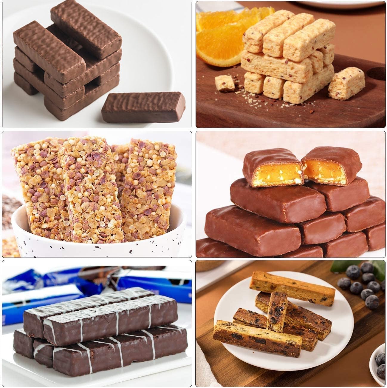 JOERSH 2pcs Granola Bar Mold Rectangle Silicone Candy Bar Mold Deep for Baking Chocolate Energy Bars/Protein/Nutrition/Cereal Bars/Cheesecake/12-Cavity Butter Mould