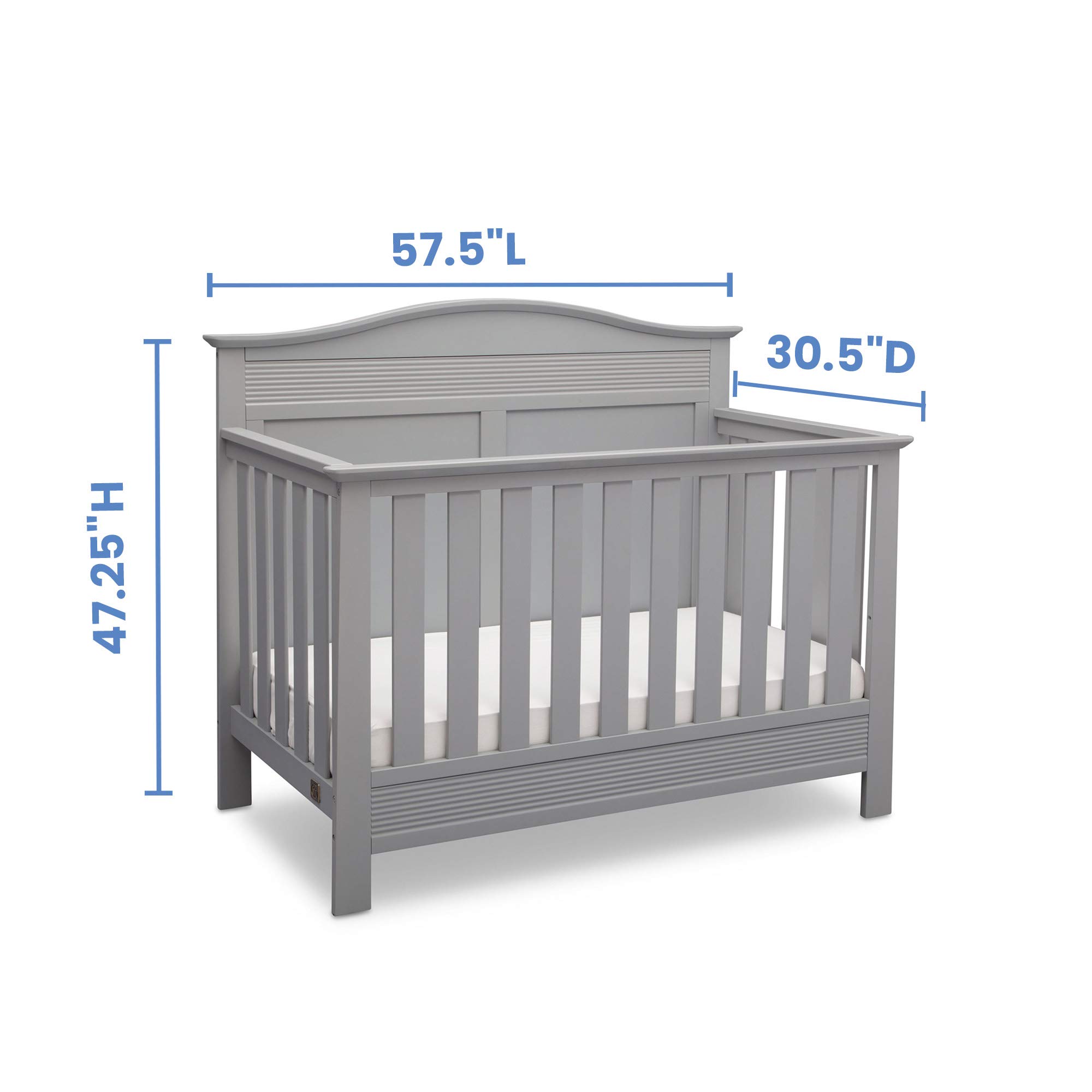 Serta Barrett In Convertible Baby Crib Grey Desertcart