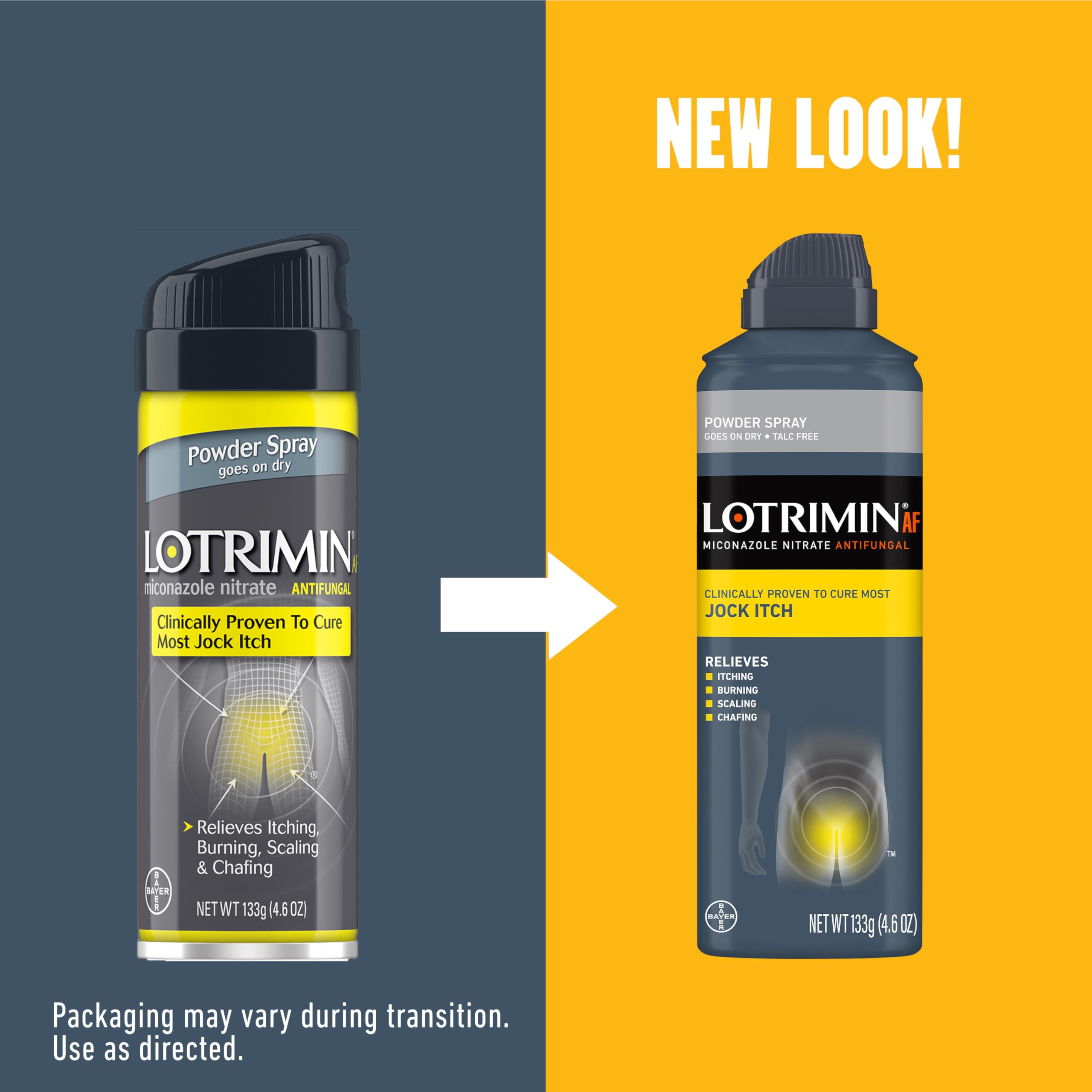 Lotrimin AF Jock Itch Powder Spray, Miconazole Nitrate 2% - Treatment of Most Itch, 4.6 Ounces (133 Grams) Spray Can (Pack 3)