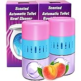 MMIOFANT Automatic Scented Toilet Bowl Cleaner Bottle,2 pack, Long Lasting Bathroom Toilet Tank Cleaner Pods Tablets In Bottles With Powerful Cleaning (PINK 2 Pack)