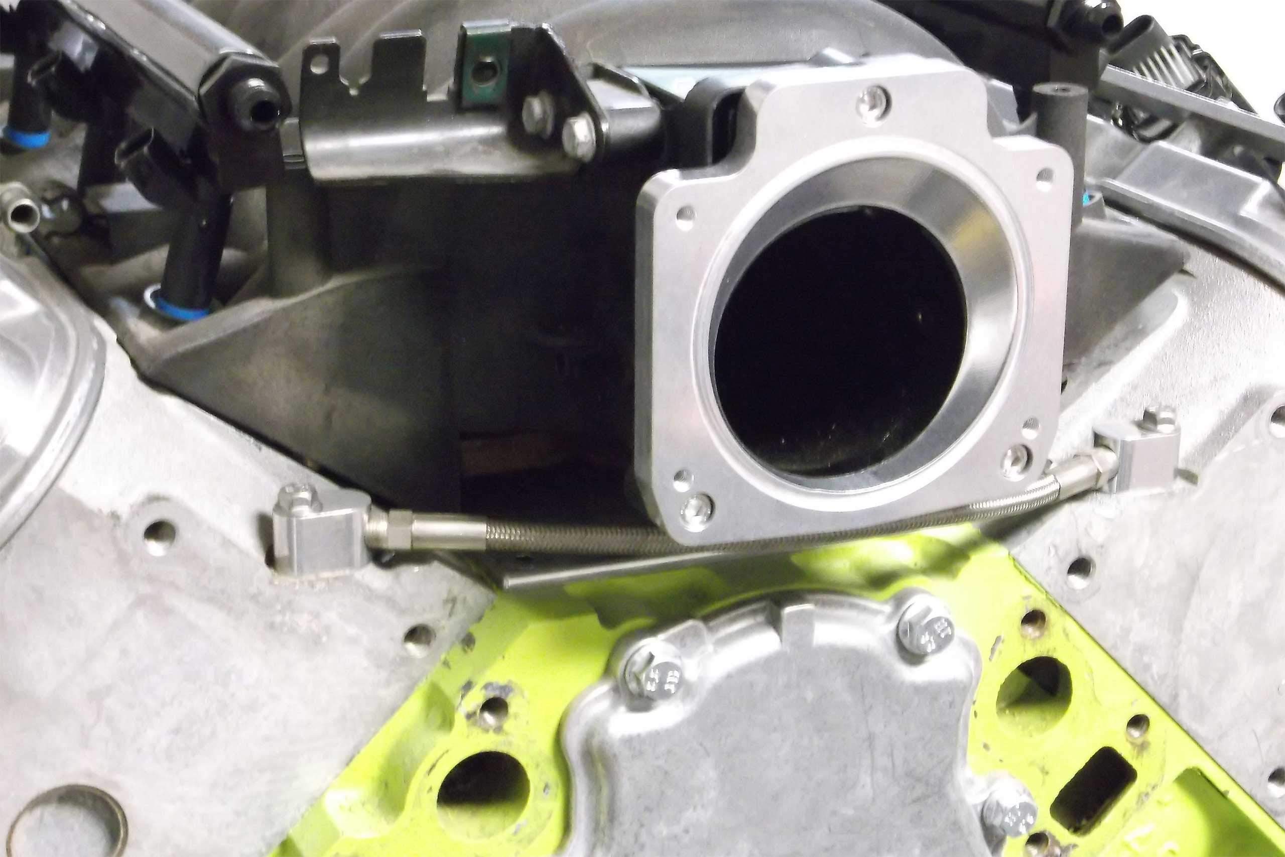 ICT Billet LS Throttle Body Adapter LS1 3 Bolt Intake Manifold to LS3