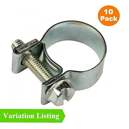 Homesmart 10 x Mini Kraftstoff Linie Jubilee Schlauch Clips Klemmen Diesel Benzin Rohr Kühlmittel Heizkörper [ 13-15mm ]