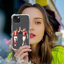 Ecute Football Case for iPhone 15 with Stand,Drop