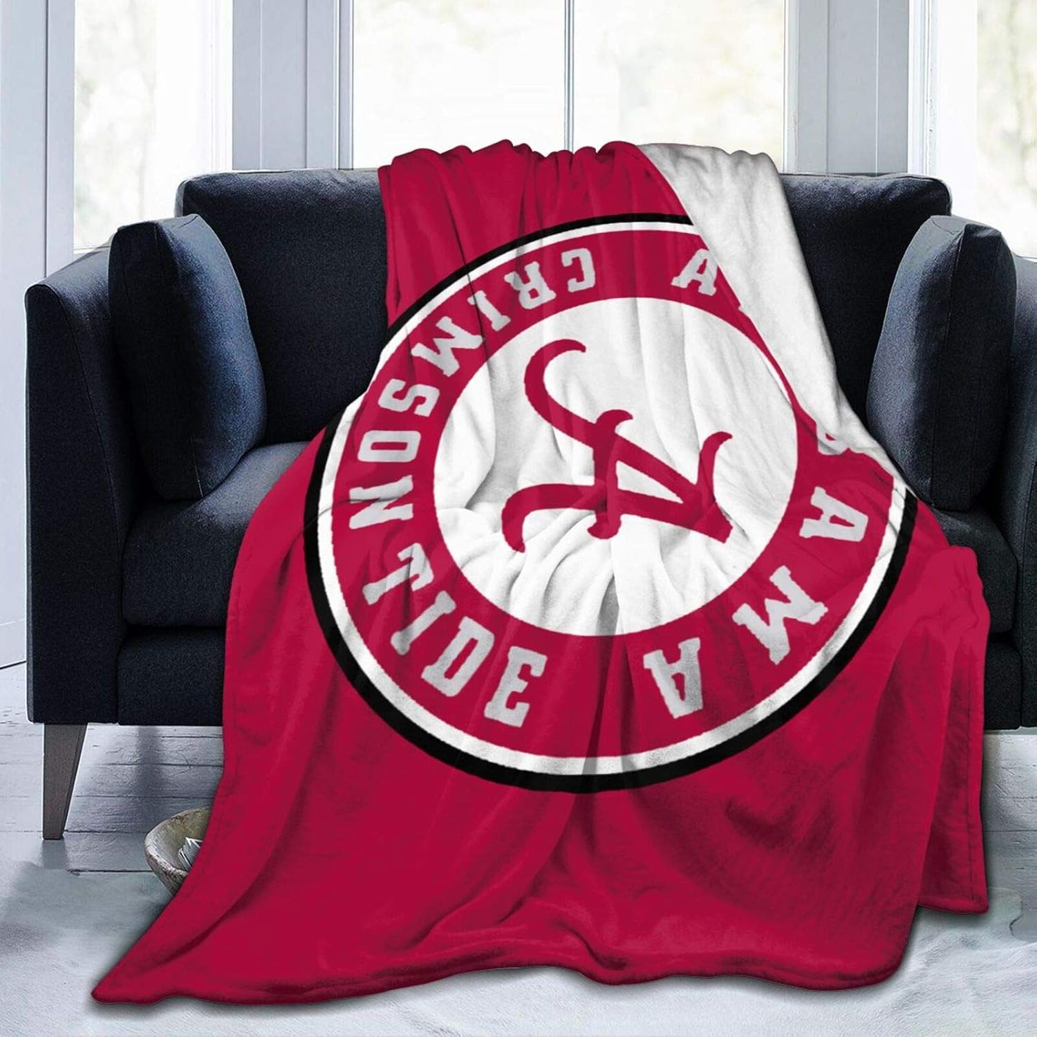 Twinyarh Alabama Crimson Tide Circle Throw Bed Blankets