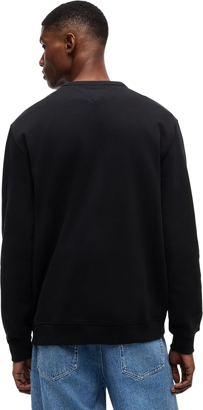 TJM Reg Badge Crew Ext DM0DM21921 Pull Sweat-Shirt, Noir (Noir), XXL