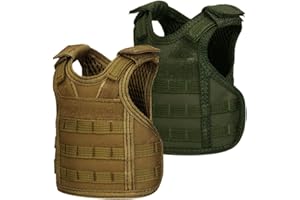 AOUTACC Mini Tactical Beer Vests, Molle Beer Cooler Jacket Adjustable Drink Bottle Vests Holder Beverage Cooler Holder