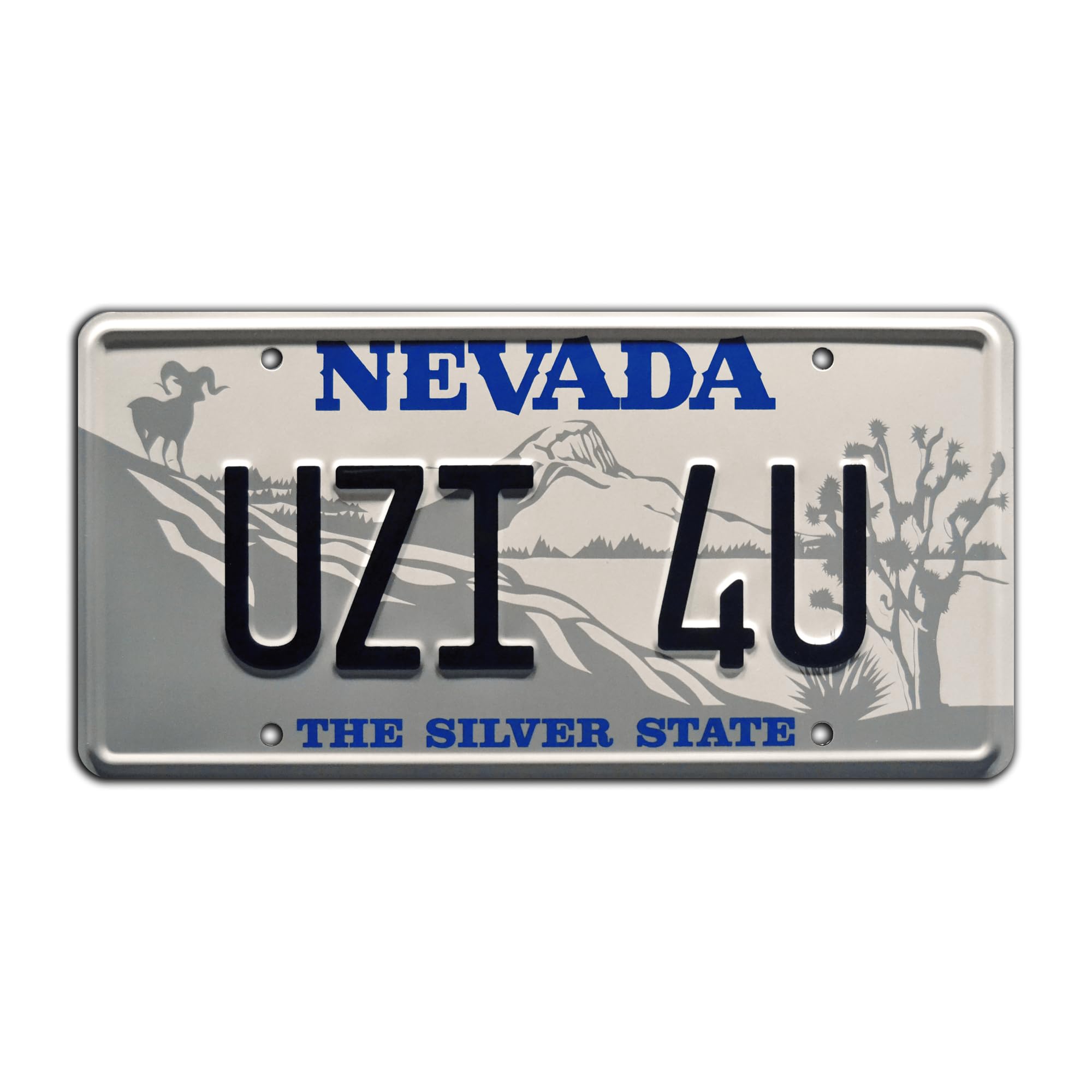 Tremors | UZI 4U | Metal Stamped License Plate