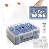 160 Slots 3ml Peptide Storage Box Bulk Plastic Peptide Case(Vials not incl) | Vial Storage Case for Refrigerator Secure Vial Holder Insulin Holder Box for Fridge Freezer Travel Semaglutide Diabetic Care