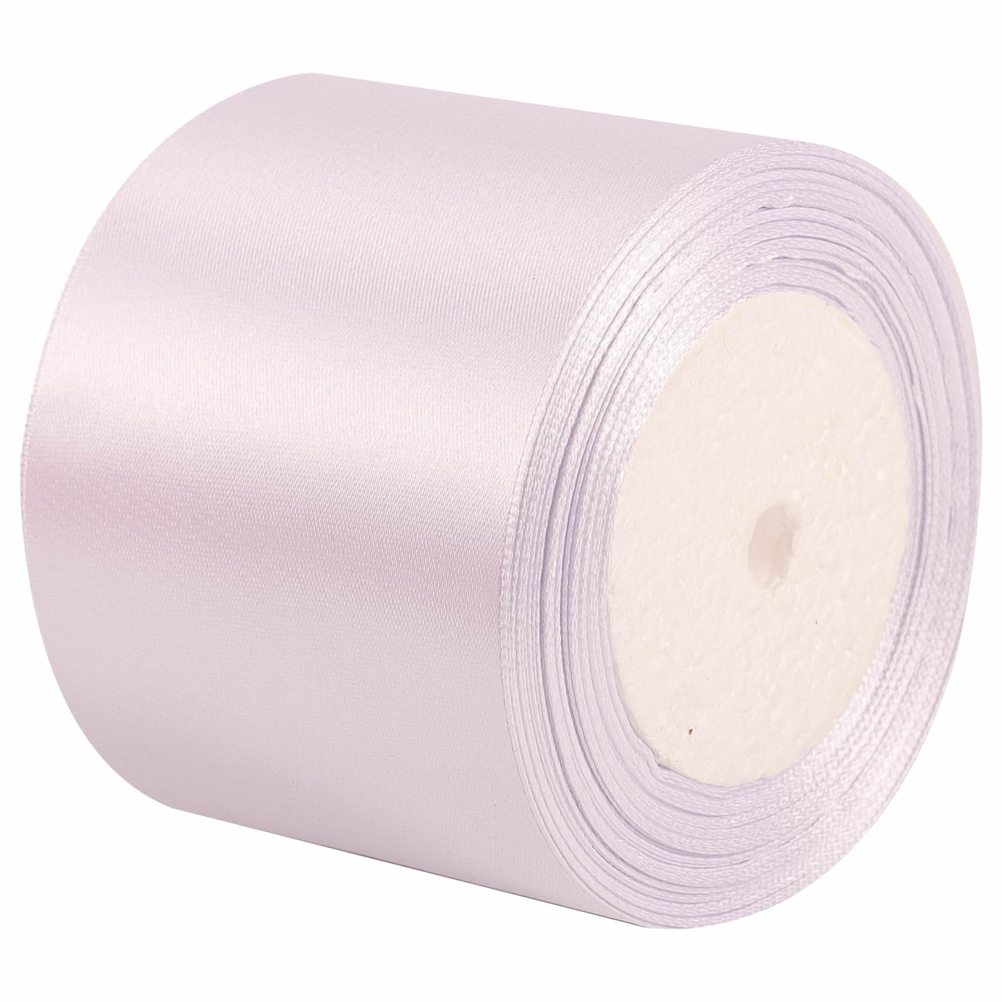 75mm Wide White Solid Satin Ribbon for Gift Wrapping 22M,Silk Thick Ribbon Polyester Ribbons 75mm for Crafting Christmas,Hair Bows, Bouquets,Cake,Wedding Car,Party Decoration