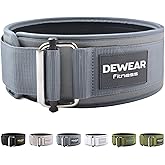 DEWEAR fitness 4'' Self-Locking Weight Lifting Belt for Men and Women | Quick Locking Lumbar Support Belt for Gym Bodybuilding Powerlifting Squats Deadlift Cross Training