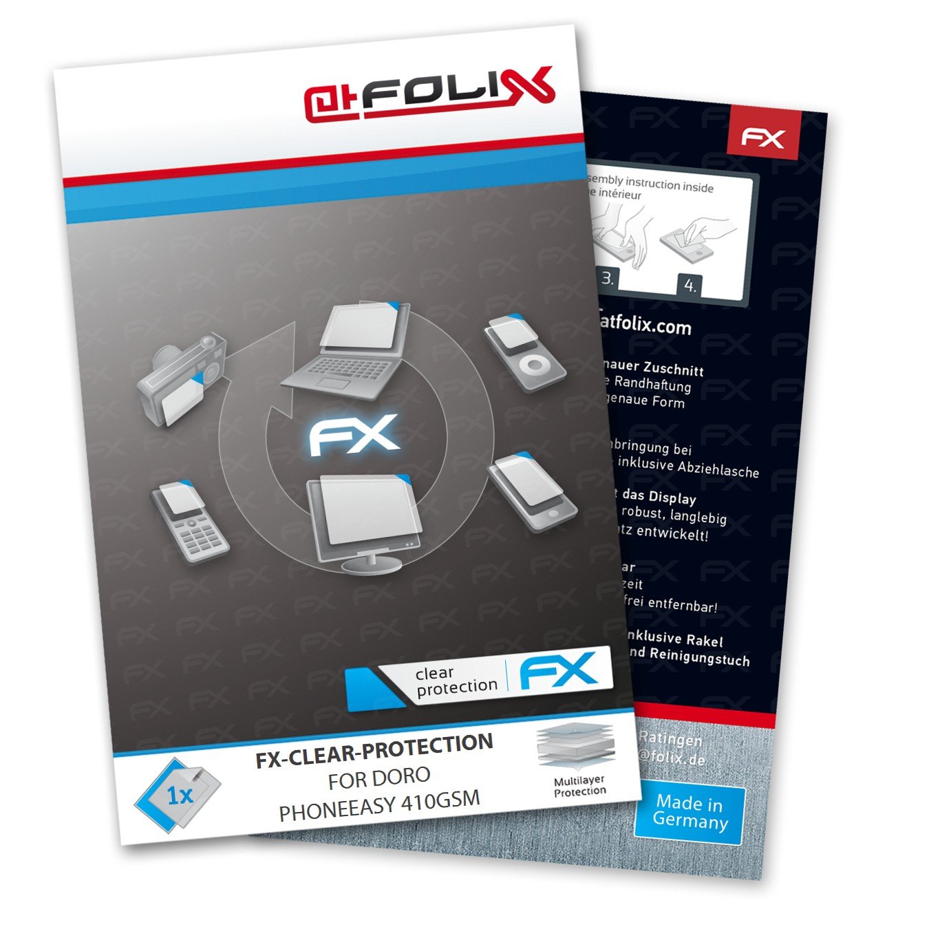 Displayschutz@FoliX atFoliX FX-Antireflex Non-Reflective Screen Protector for Doro PhoneEasy 410gsm