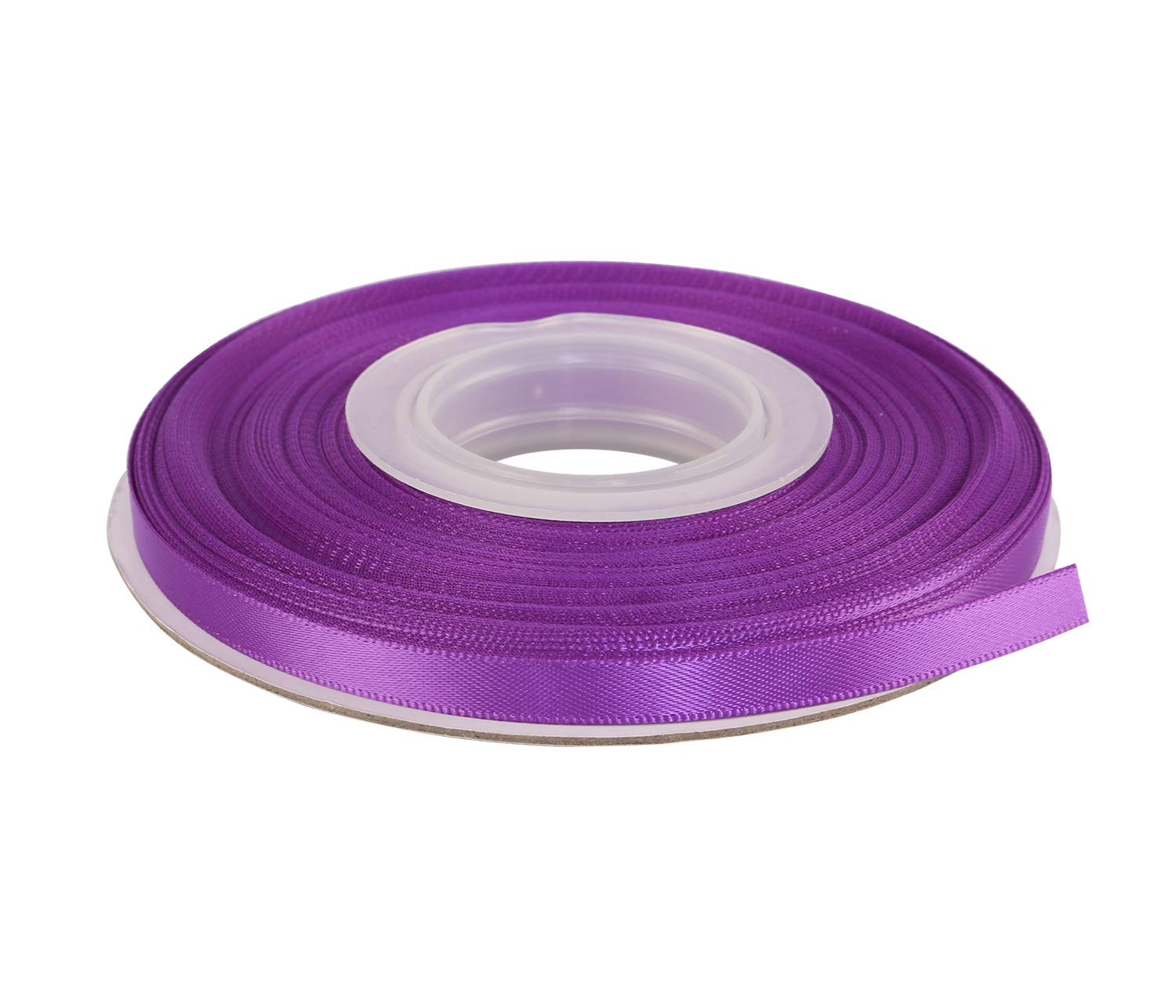 Ribbonitlux 6mm Wide Double Face Satin Ribbon 22 Meters (465-Purple, Set for Gift Wrapping, Party Decor, Sewing Applications, Wedding and Craft
