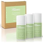 Bussani Crystal (Alum) Salt Stone Deodorant Men and Women | 2.02 Fl Oz | Aluminum Free | No Stains | Dries Quickly | Non-Irritating | Made in Israel | 3-Pack